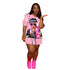 Hip-hop Character Lollipop Portrait T-shirt Dress